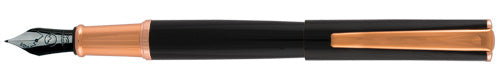 Monteverde Impressa Black and Rose Gold Trim Fountain Pen