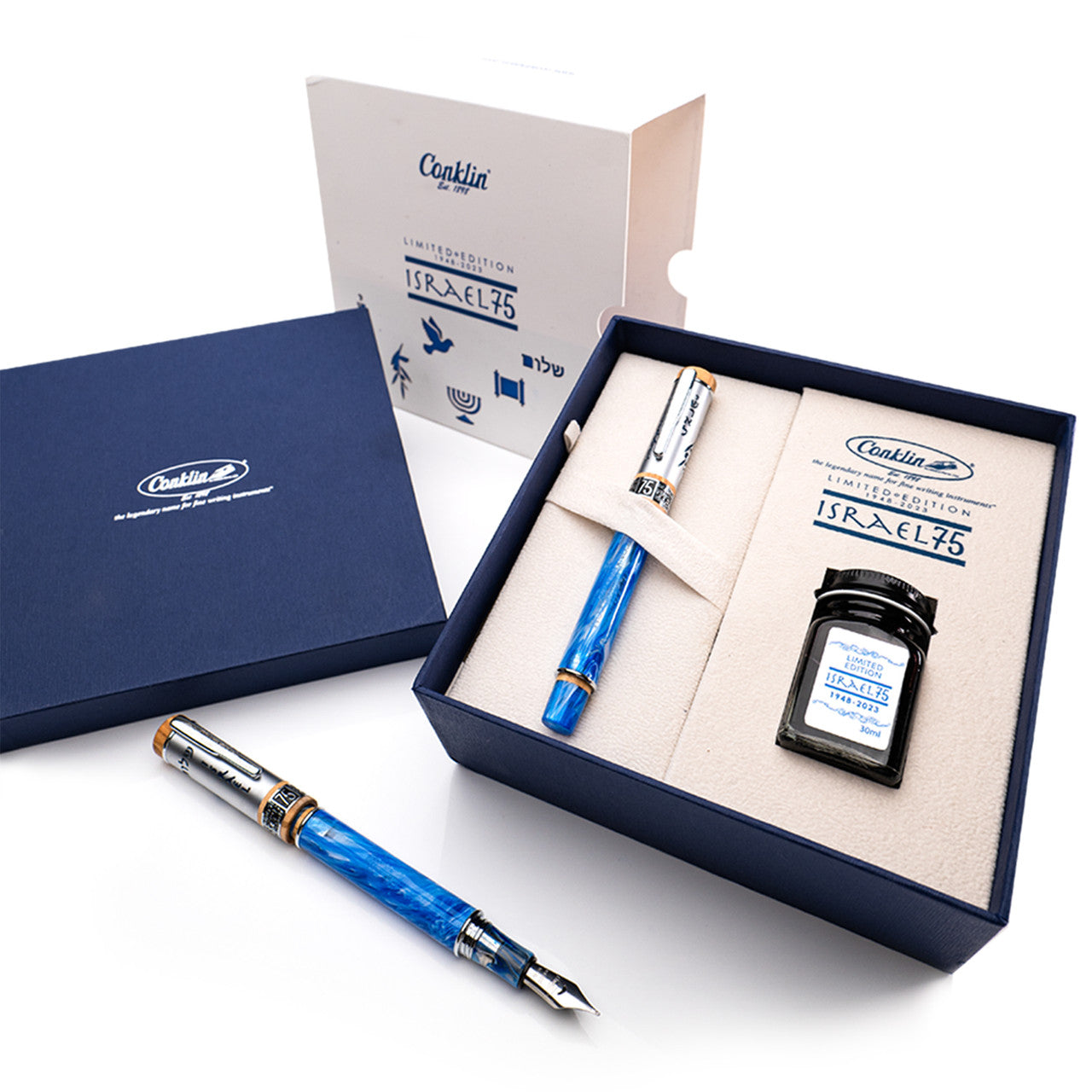 Conklin Israel 75 Anniversary Diamond Jubilee Limited Edition 1948 Fountain Pen