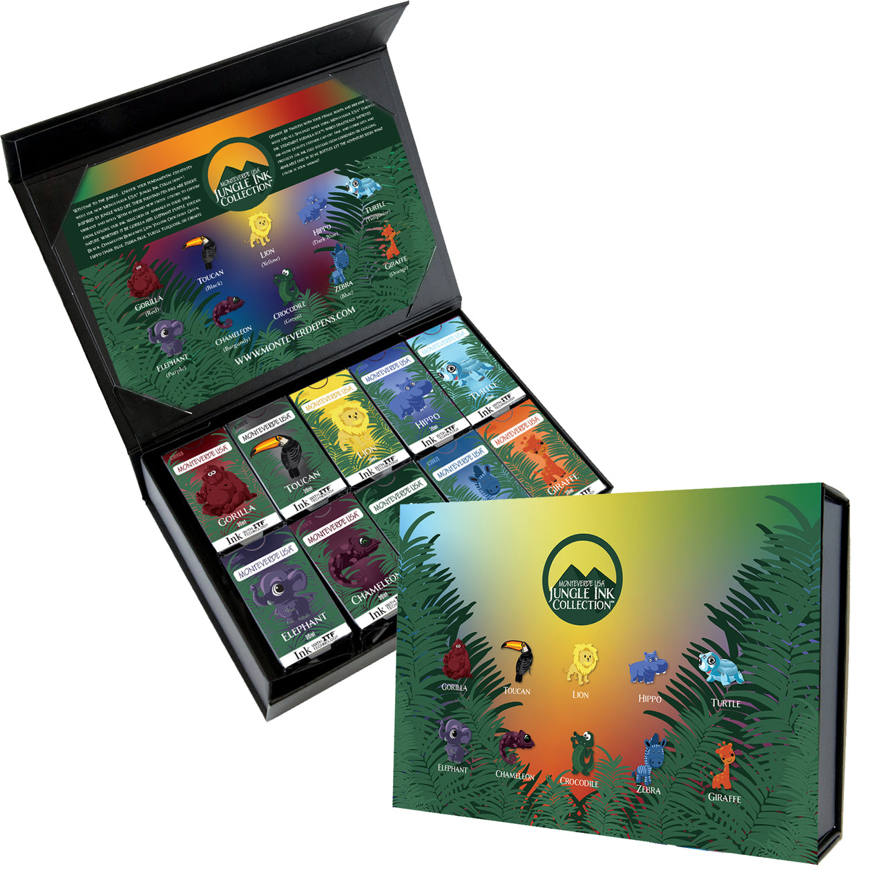 Monteverde Jungle Ink Collection 10 Piece Gift Set