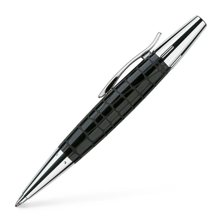 Faber-Castell E-Motion Crocodile Black Resin Ballpoint