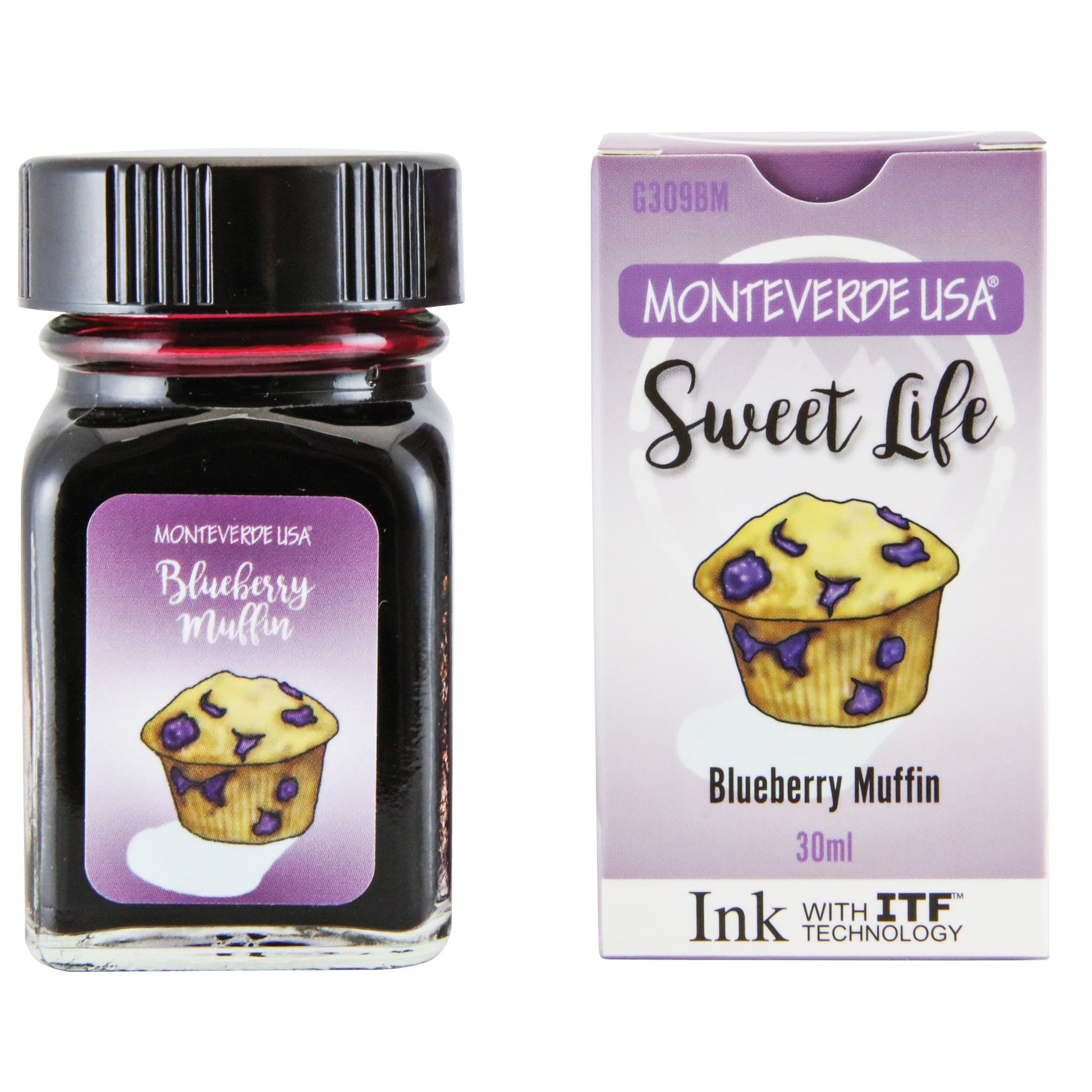 Monteverde Sweet Life Bottled Ink 30mL Blueberry Muffin