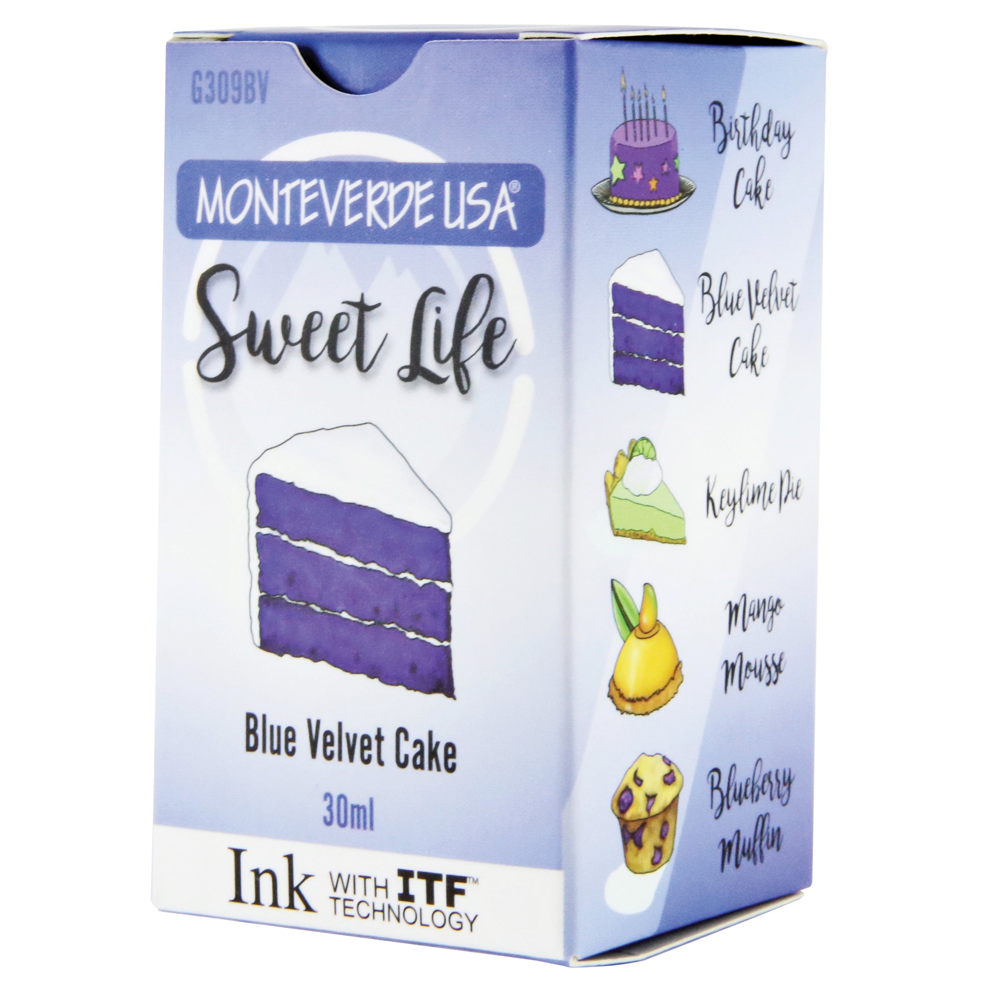 Monteverde Sweet life Bottled Ink 30mL Blue Velvet Cake