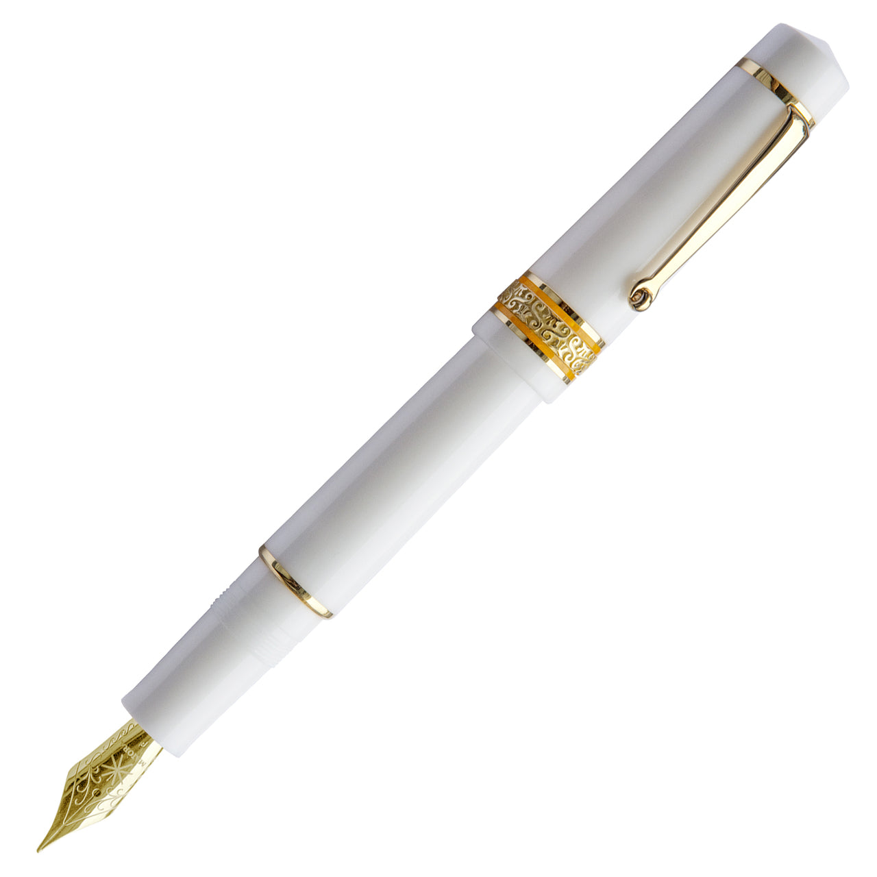 Maiora Mytho Dama Mirror Solid White Fountain Pen