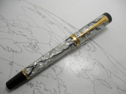 Parker Duofold Pearl And Black Rollerball