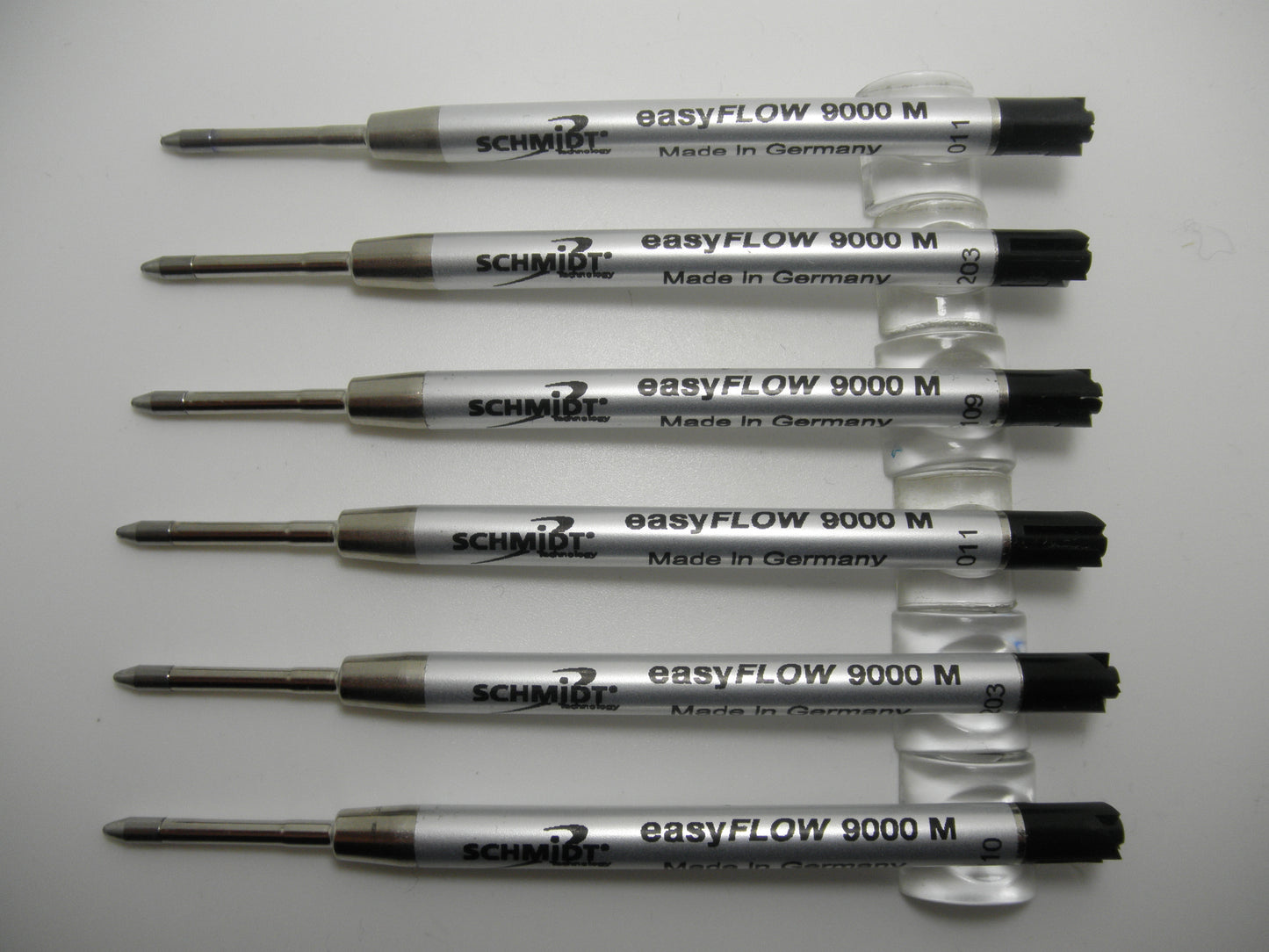 Schmidt EasyFlow 9000 Black Medium Ballpoint Refill 6 Pack