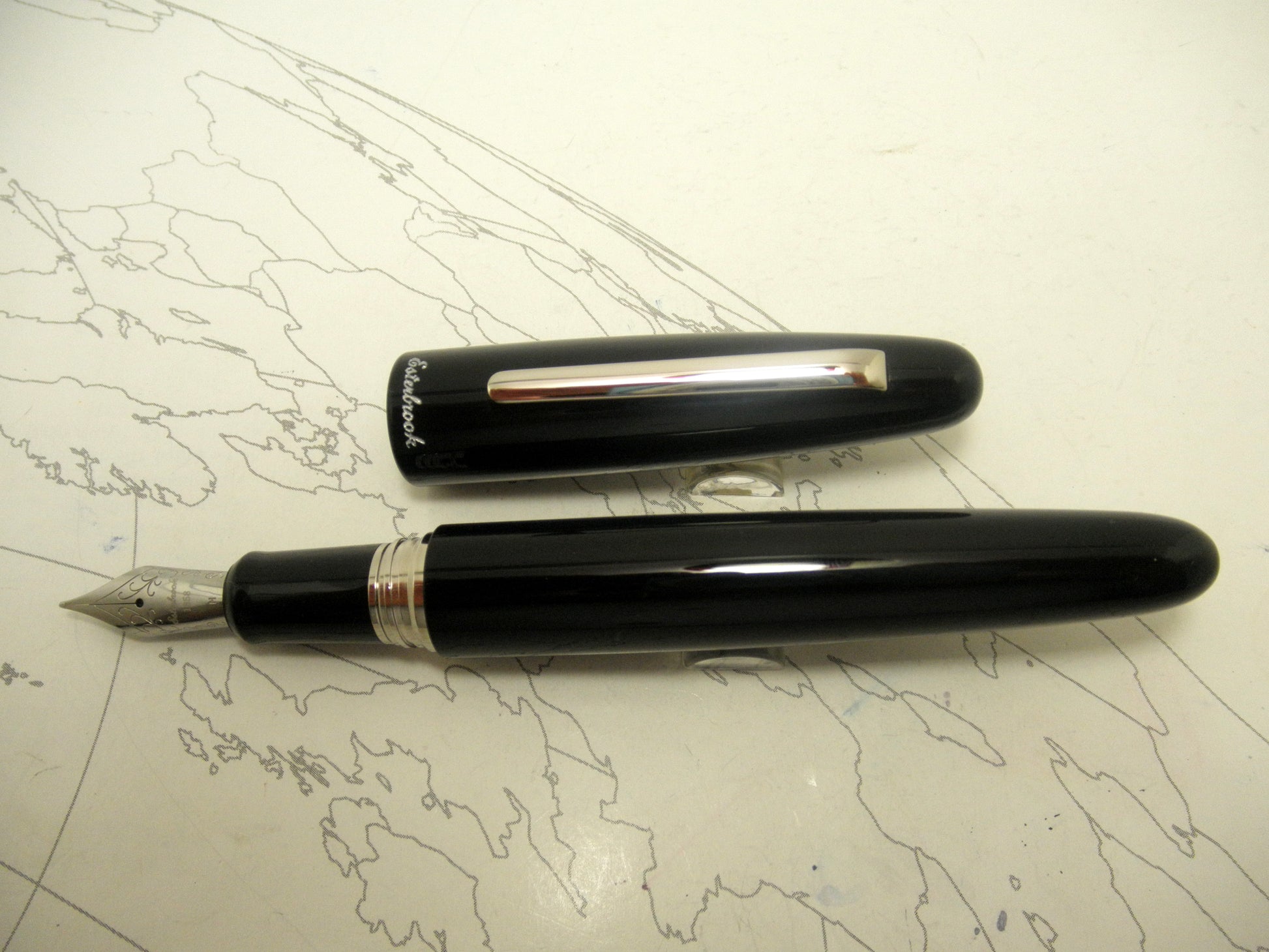 Esterbrook Estie Fountain Pen Oversized Ebony Chrome Trim