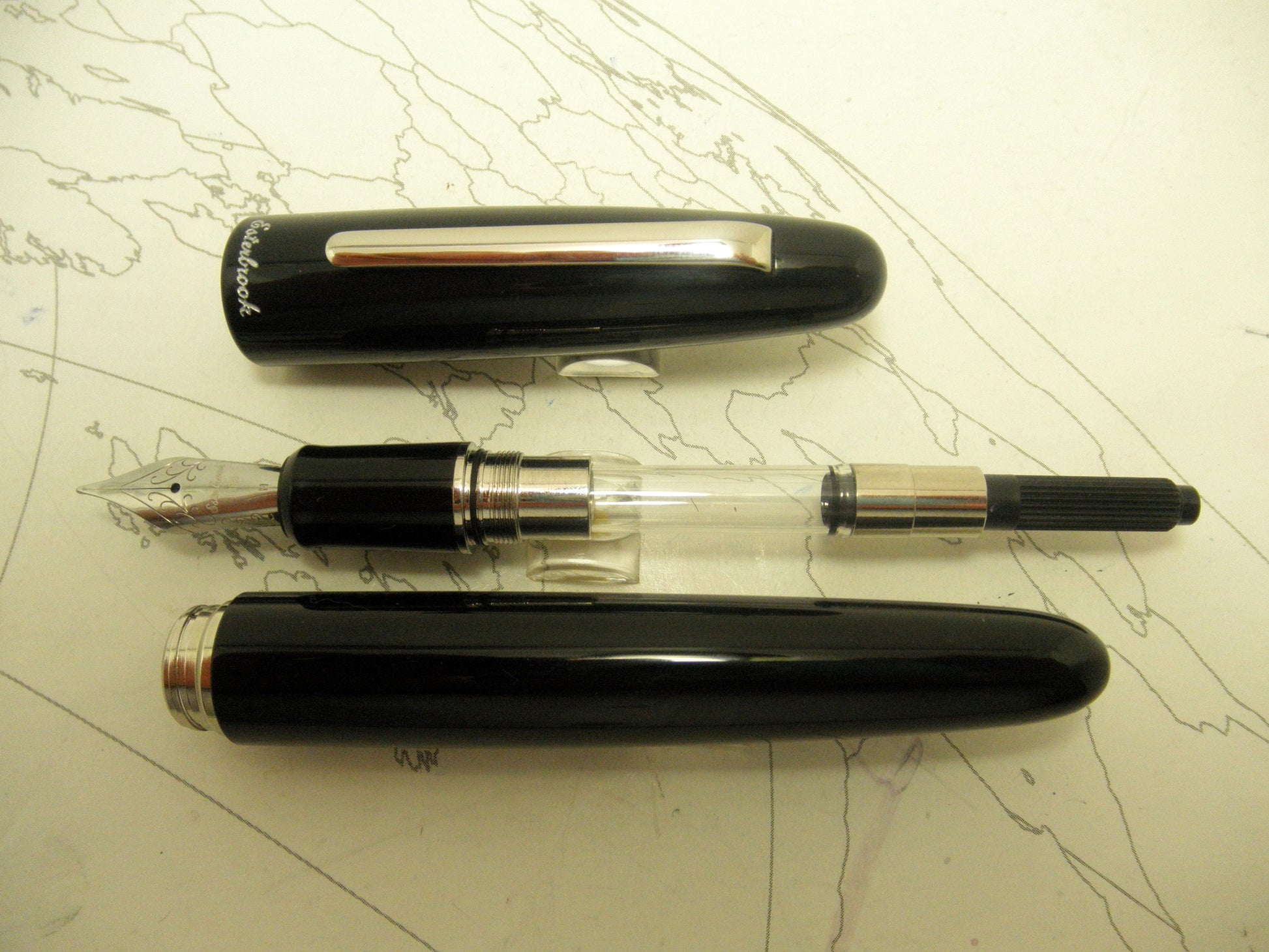 Esterbrook Estie Fountain Pen Oversized Ebony Chrome Trim