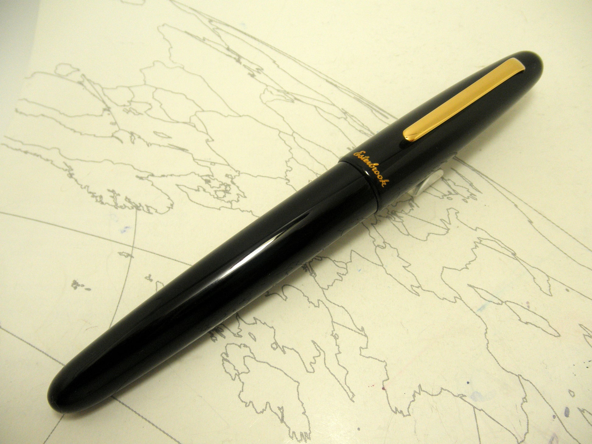 Esterbrook Estie Fountain Pen Oversized Ebony Gold Trim