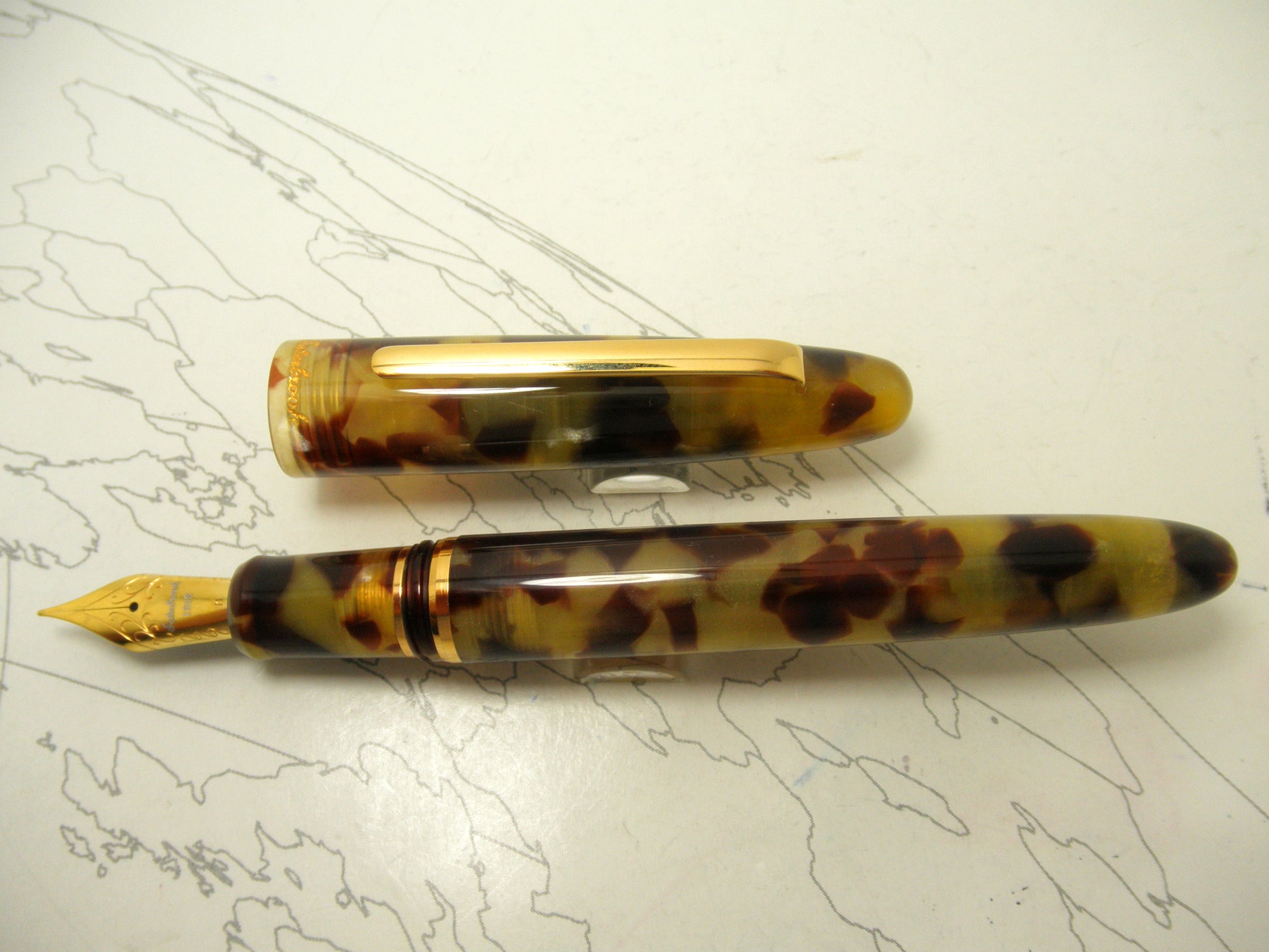 Esterbrook Estie Fountain Pen Tortoise Gold Trim