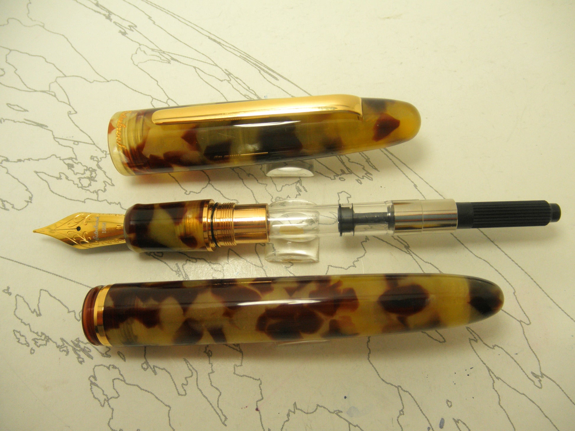 Esterbrook Estie Fountain Pen Tortoise Gold Trim