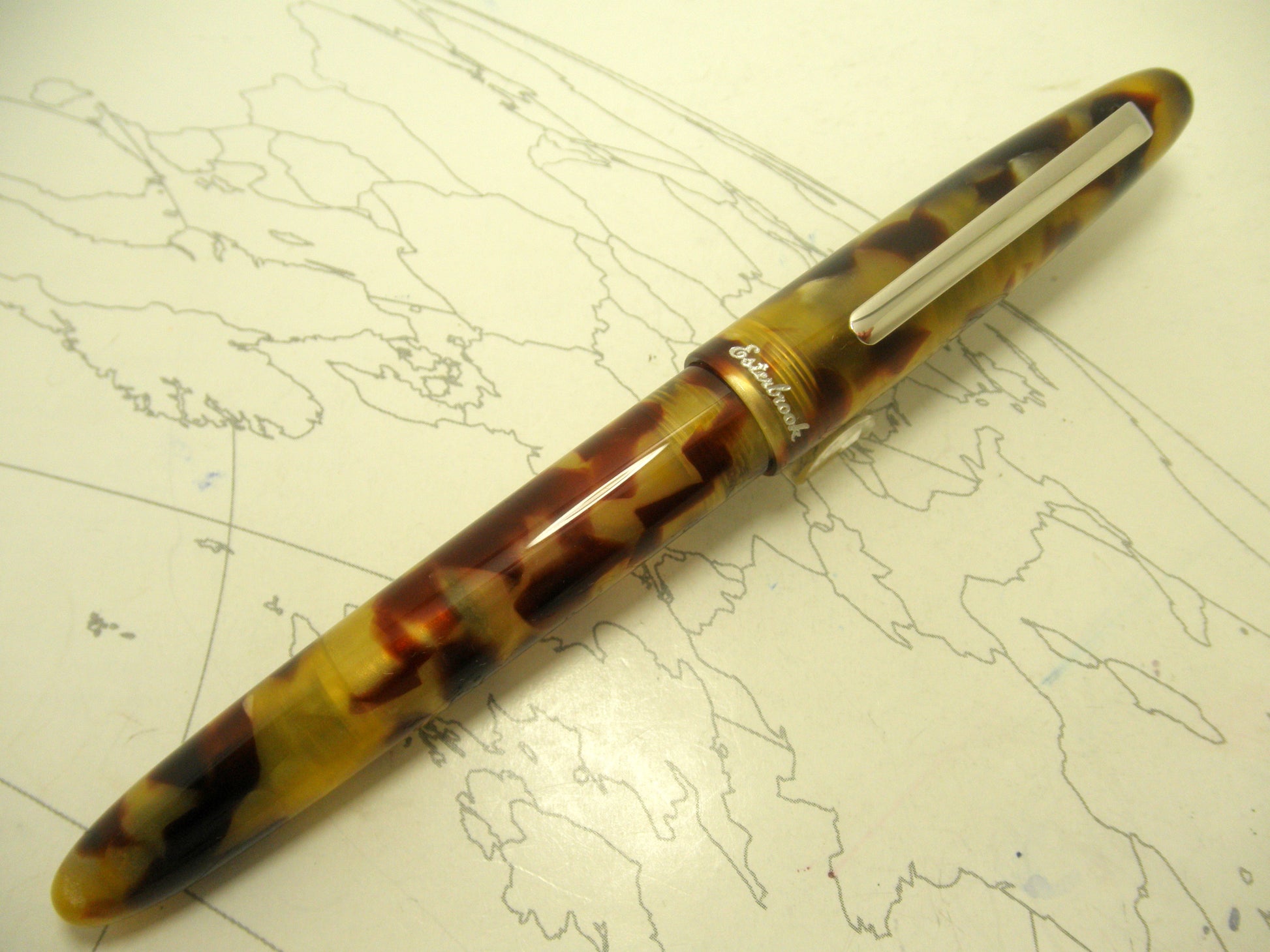 Esterbrook Estie Fountain PEsterbrook Estie Fountain Pen Tortoise Chrome Trimen Tortoise Chrome Trim