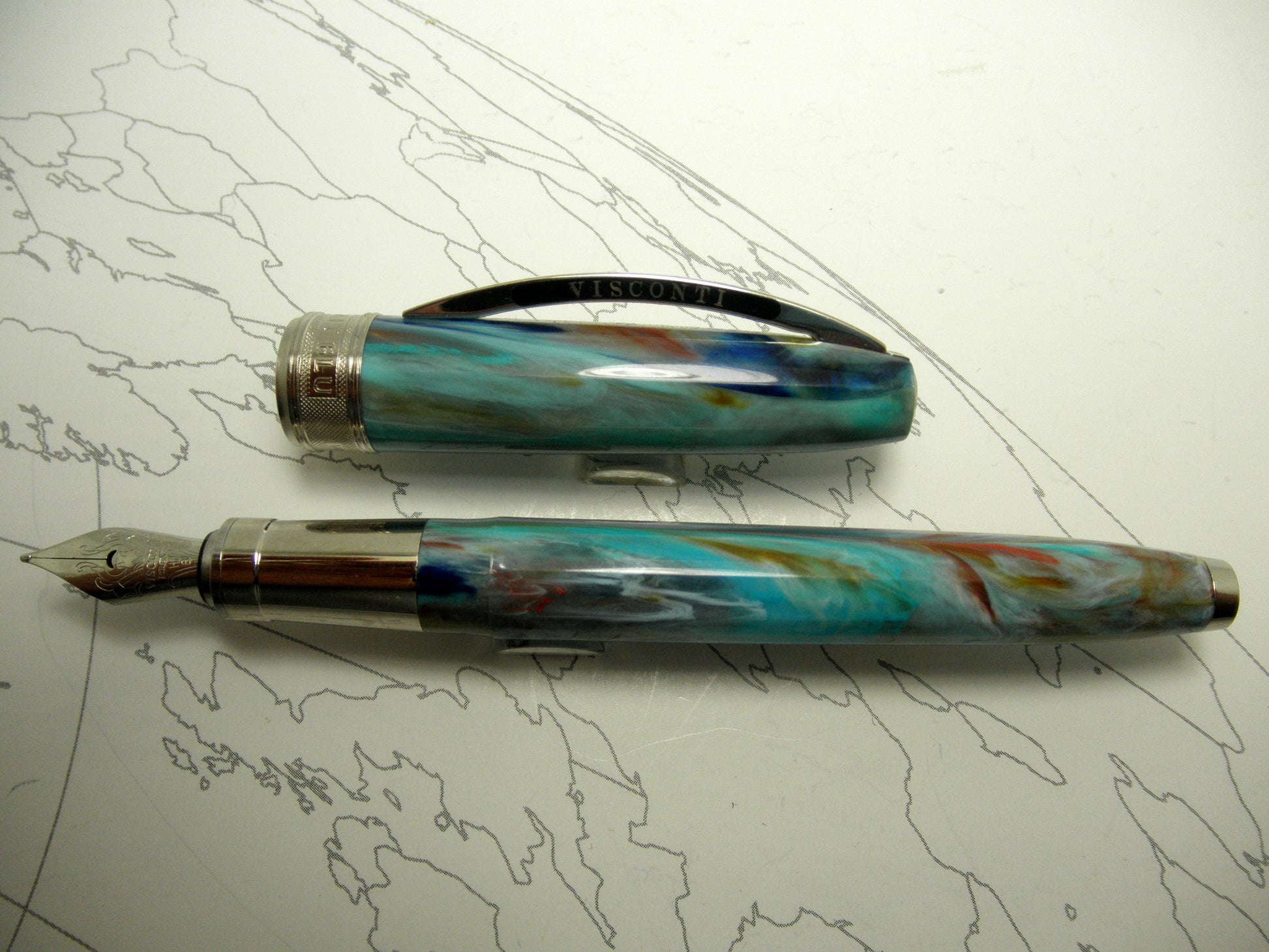 Visconti Van Gogh Self Portrait Blue Fountain Pen