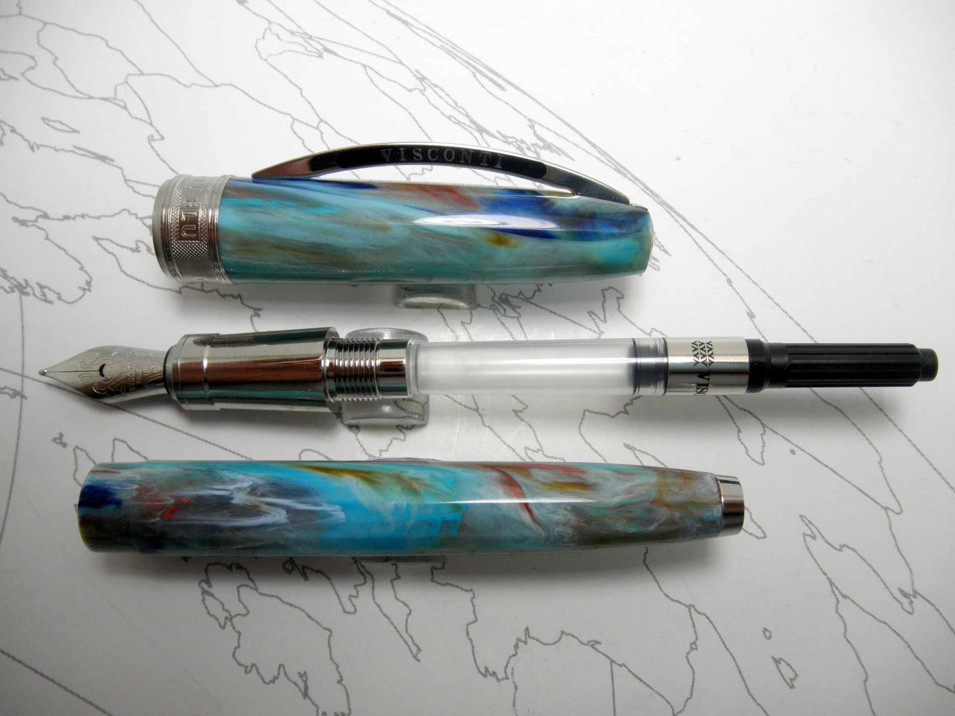 Visconti Van Gogh Self Portrait Blue Fountain Pen