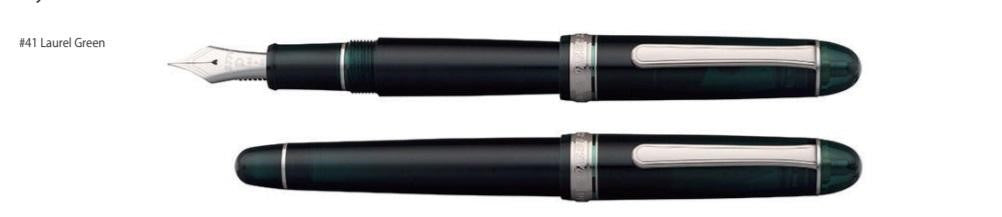 Platinum #3776 Century Laurel Green With Rhodium Trim Fountain Pen