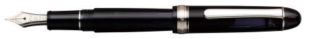 Platinum #3776 Century Black Diamond with Chrome Trim Fountain Pen