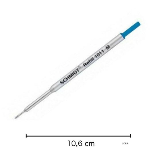 Schmidt 1011 Blue Medium Ballpoint Refill 3 Pack