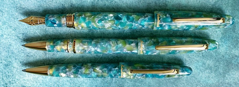 Esterbrook Estie Sea Glass Gold Trim Ballpoint