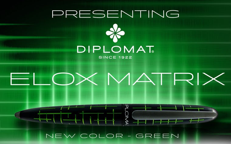 Diplomat Elox Matrix Green Rollerball