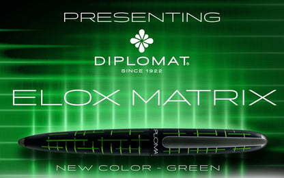 Diplomat Elox Matrix Green Rollerball