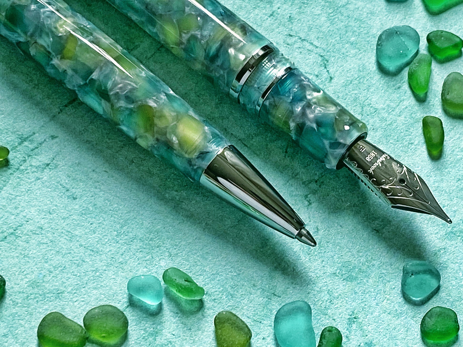 Esterbrook Estie Sea Glass Palladium Trim Ballpoint