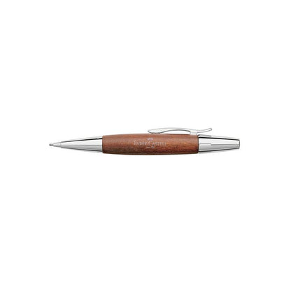 Faber-Castell E-Motion Brown Wood And Polished Chrome Mechanical Pencil