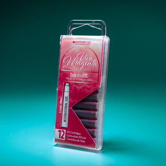 Monteverde Innova Viva Magenta 12 Pack Ink Cartridges