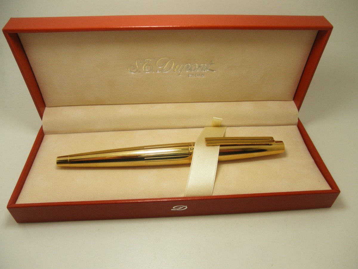 ST Dupont Anneau Gold Plated Ballpoint Pen - Preowned – Truphae