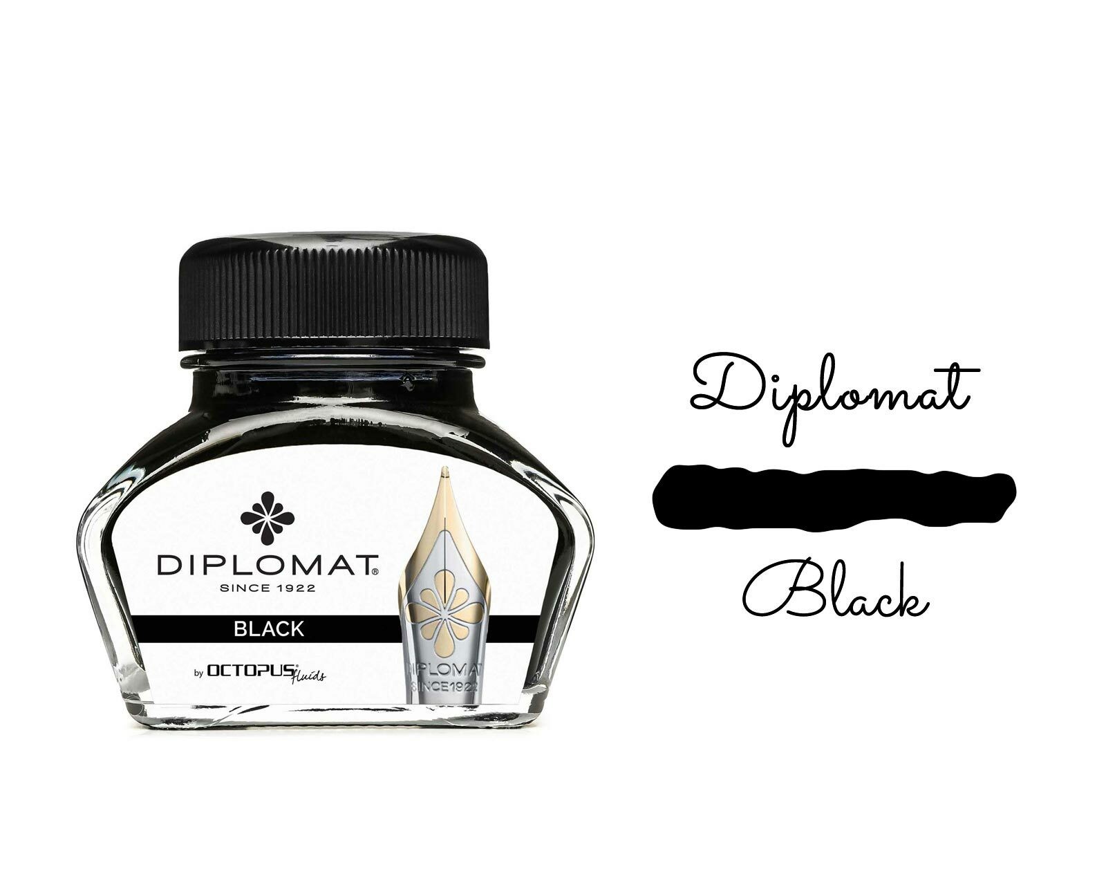 Diplomat Bottled Ink Black 30mL