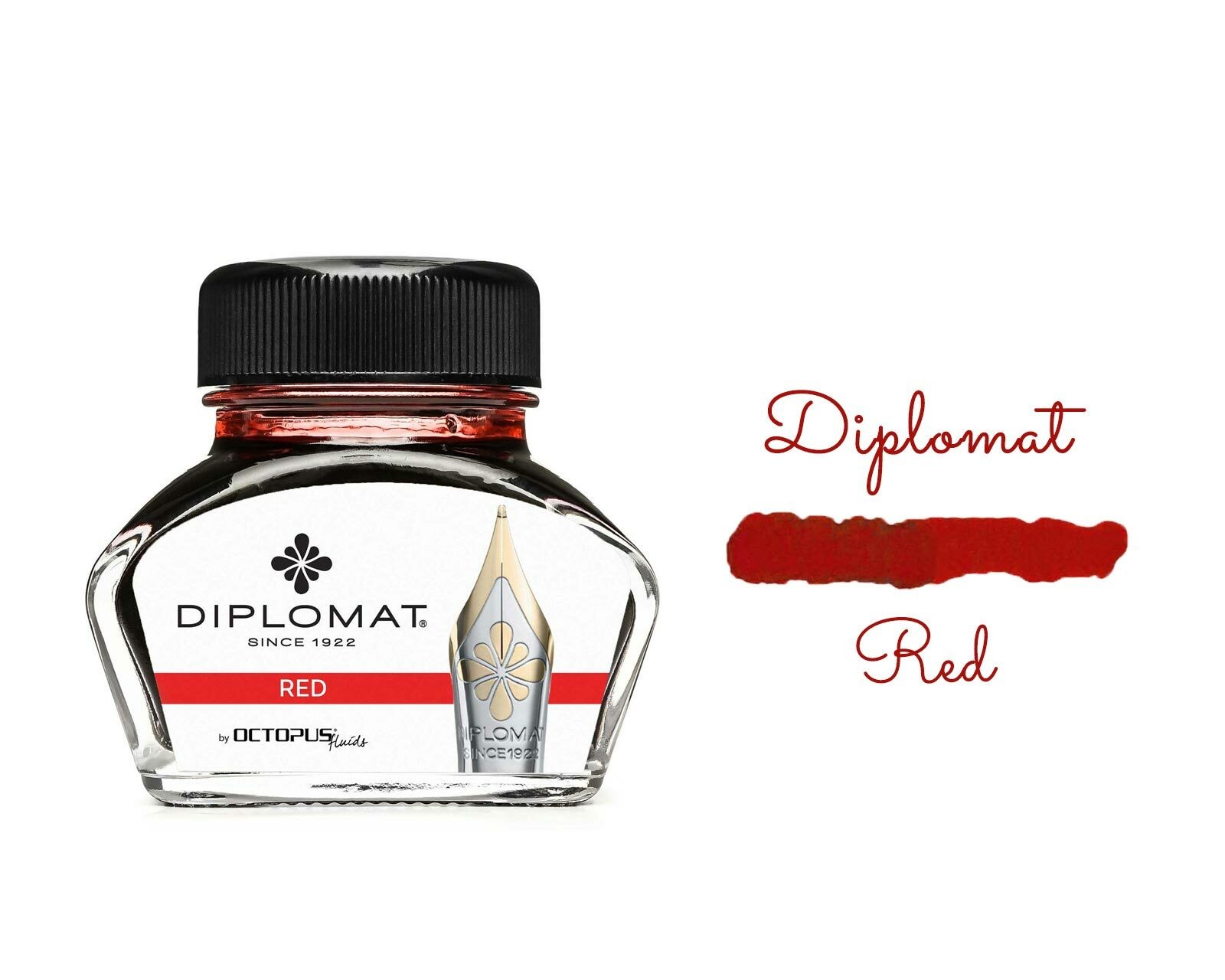 Diplomat Bottled Ink Red 30mL