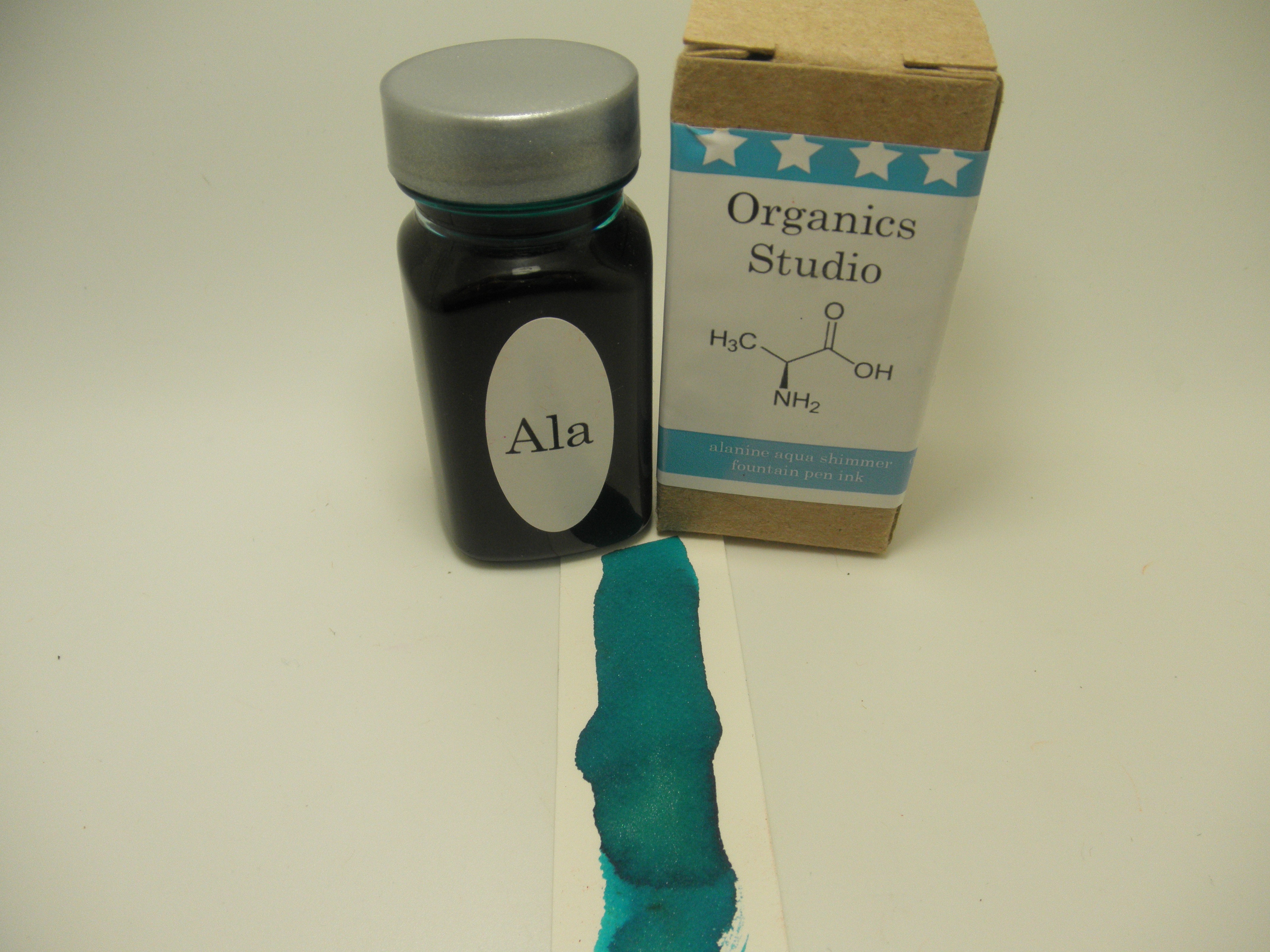 Organics Studio Shimmer Alanine Aqua Fountain Pen Ink